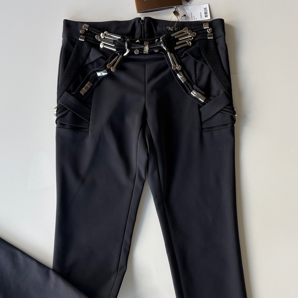 Gucci Black Trousers with Silver Details